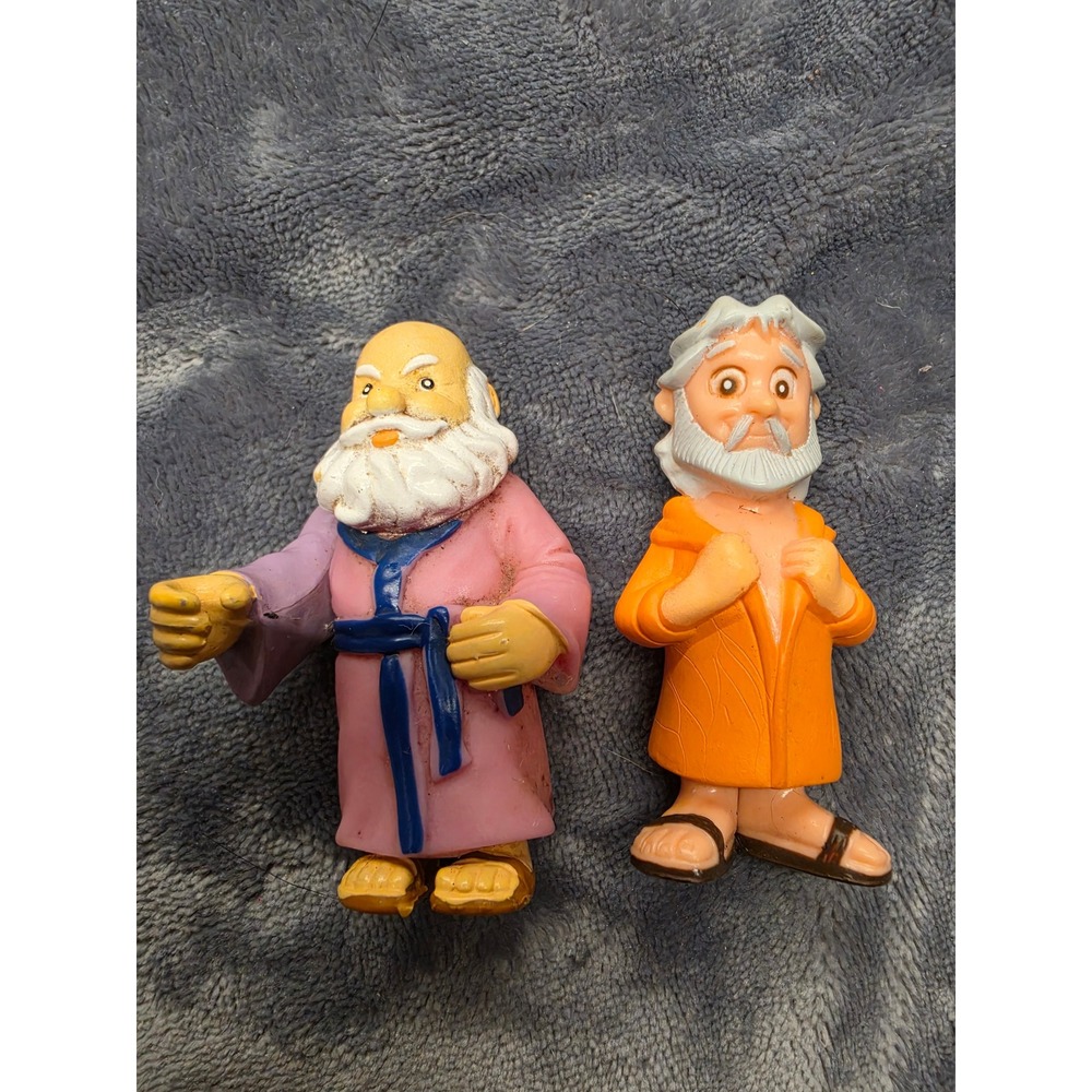 Jude Thaddeus Biblical Figures Rubber Toy Set Religious Miniatures 2pc